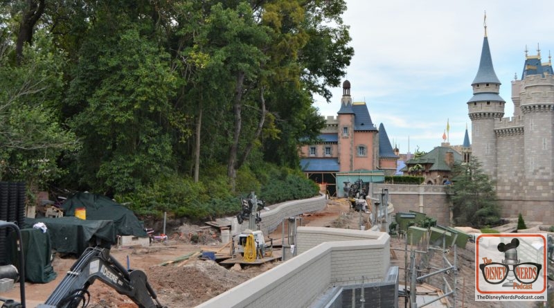 The Disney Nerds Podcast Construction Photo Report - At Magic Kingdom the Walkway to fantasyland project is moving along