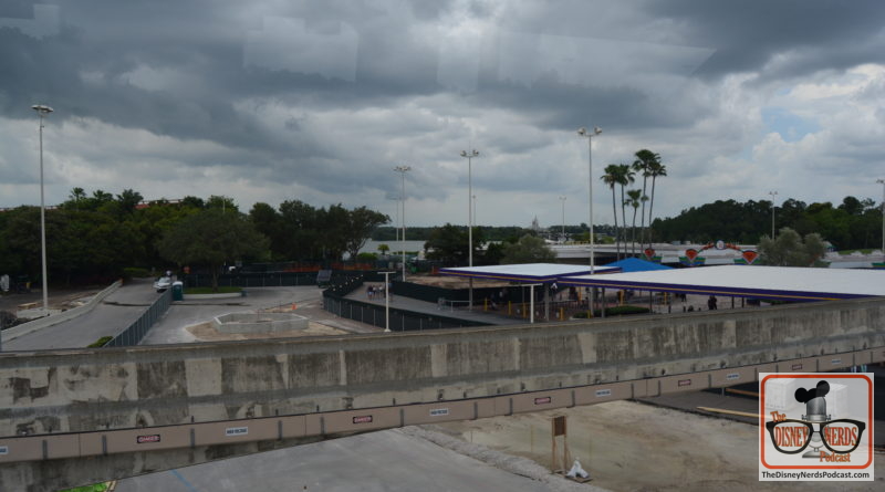 The Disney Nerds Podcast Construction Photo Report - Transportation and Ticket Center from monorail - New security check