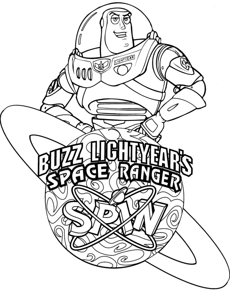 Disney Coloring Pages - Buzz Lightyear Space Ranger Spin