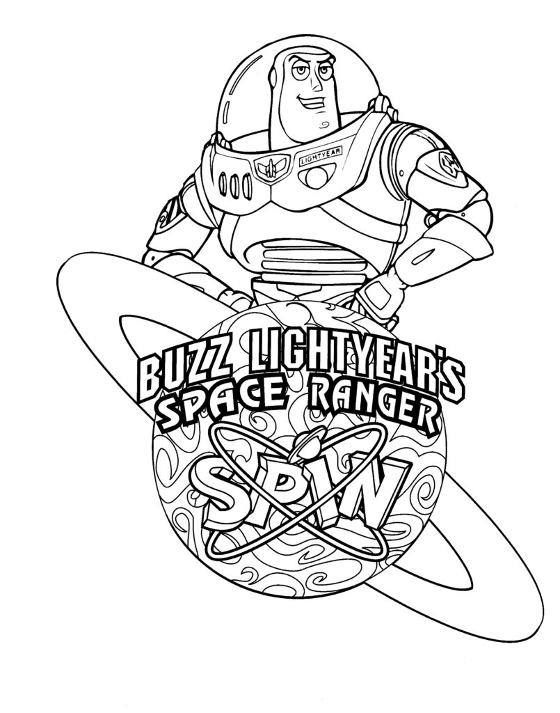 Disney Coloring Pages - Buzz Lightyears Space Ranger Spin
