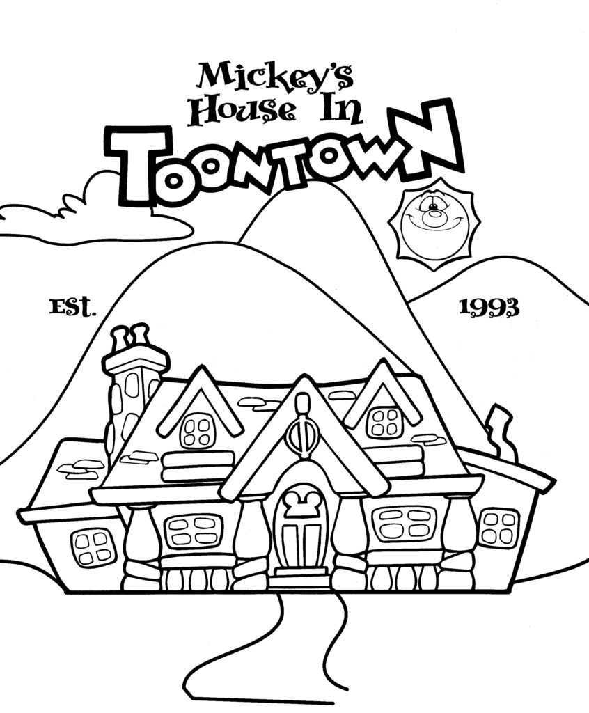 Disney Coloring Pages - Mickey's House in ToonTown