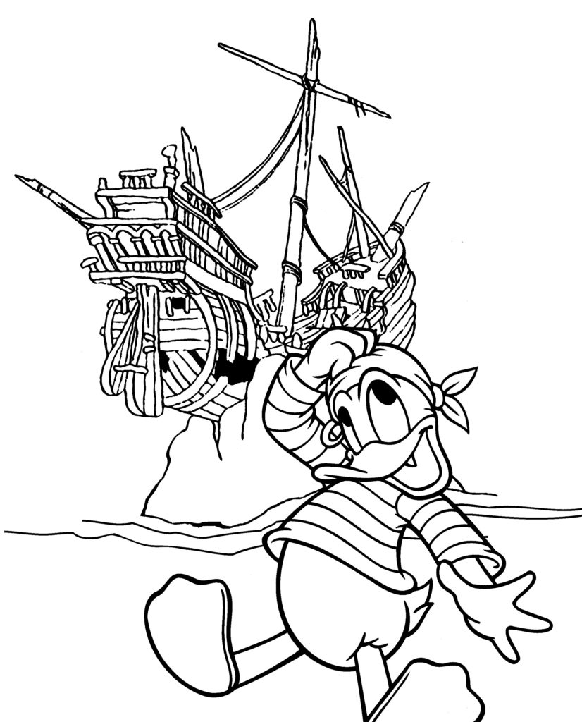 Disney Coloring Pages - Pirate Donald