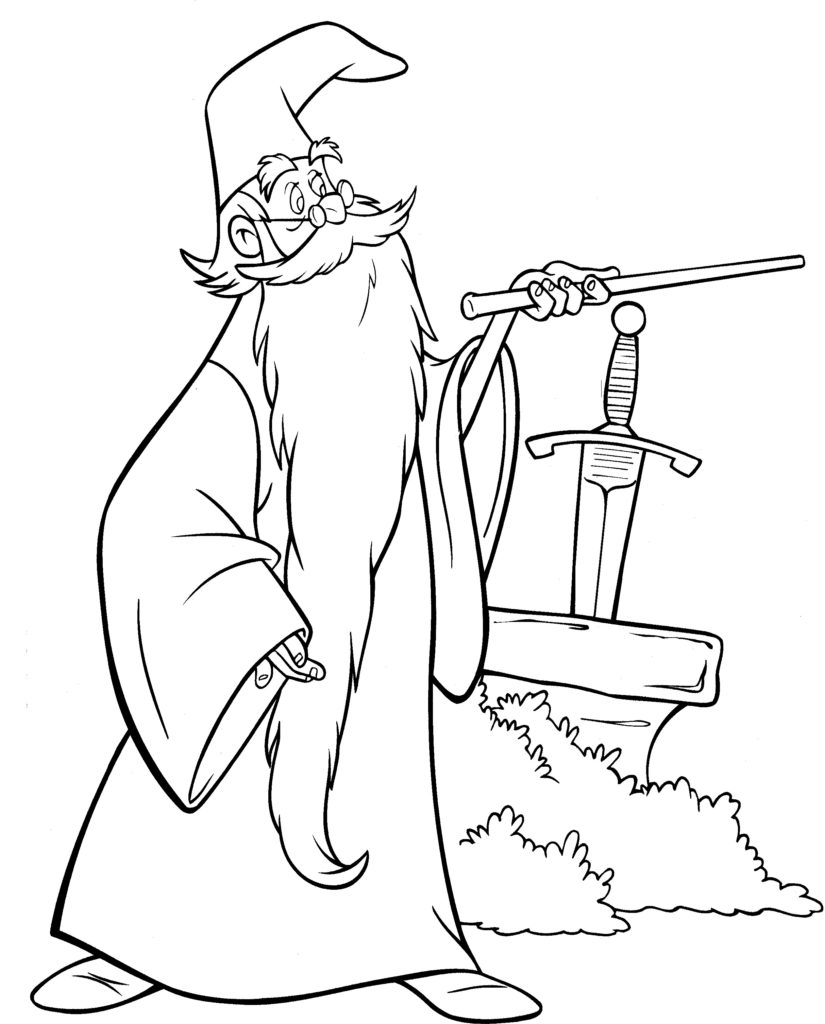 Disney Coloring Pages - Merlin