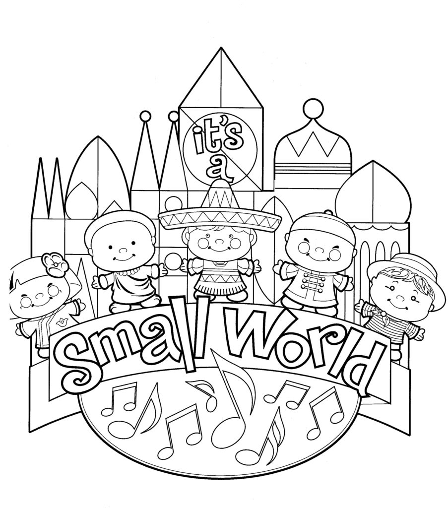 Disney Coloring Pages - Small World