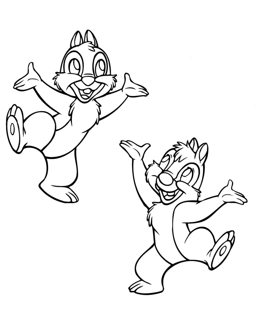 Disney Coloring Pages - Chip and Dale