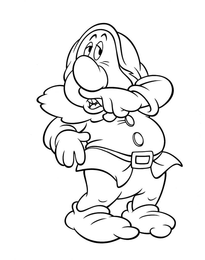 Disney Coloring Pages - Sneezy