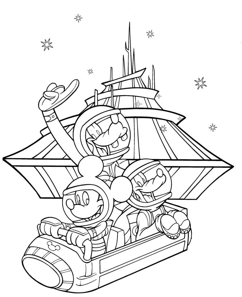 Disney Coloring Pages - Space Mountain