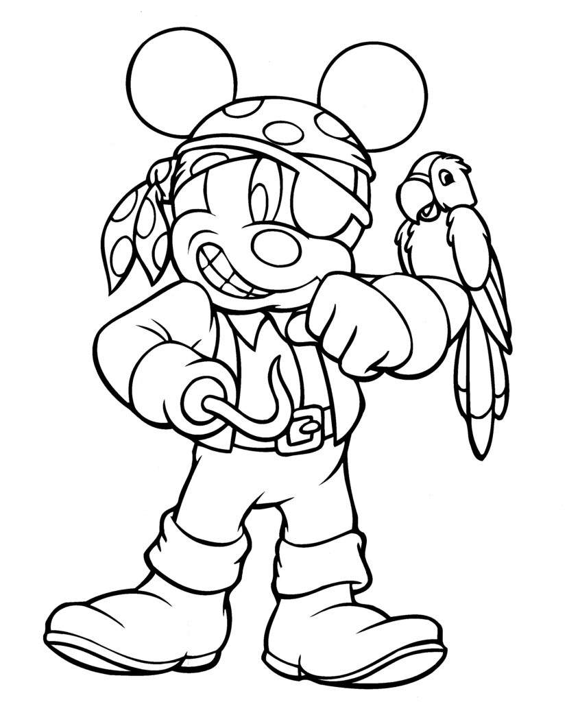 Disney Coloring Pages - Pirate MIckey
