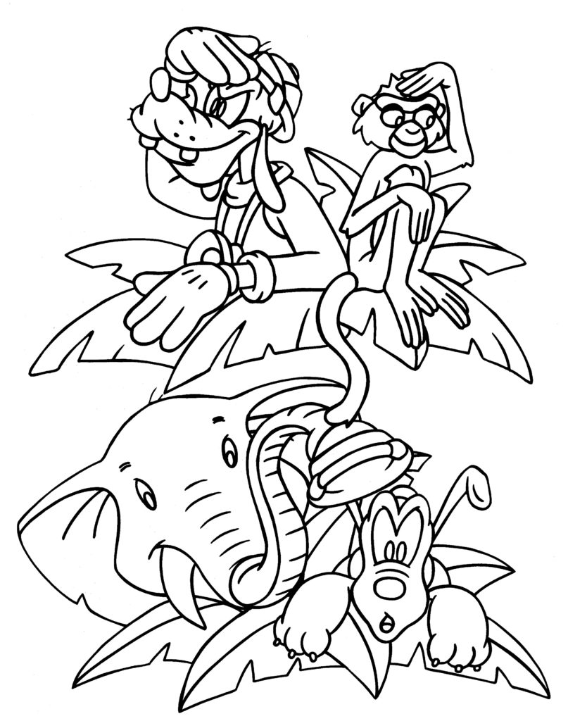 Disney Coloring Pages - Goofy Jungle Cruise
