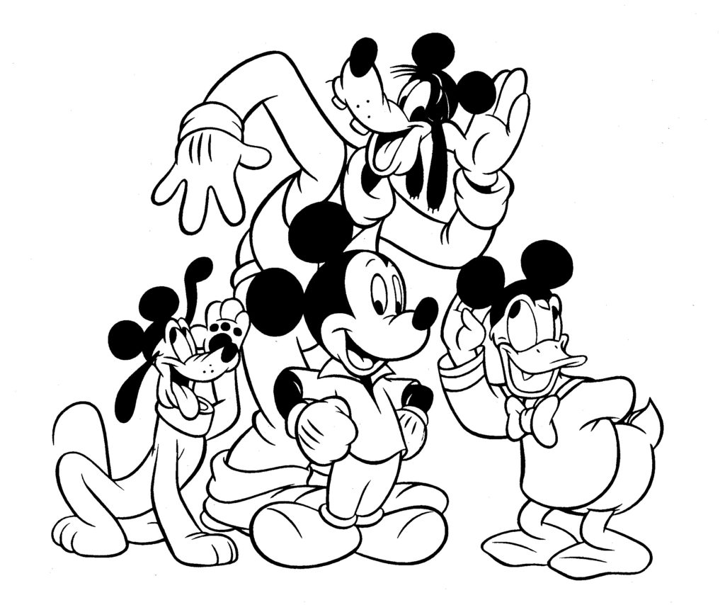 Disney Coloring Pages - Mickey and Gang