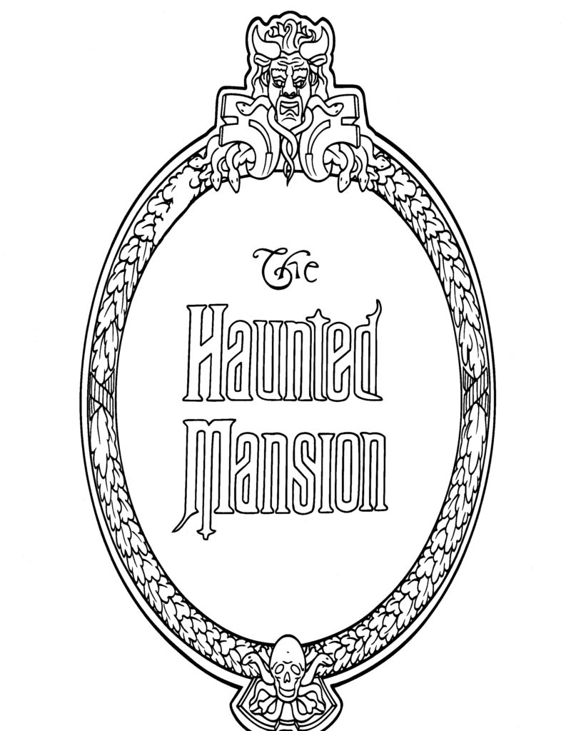 Disney Coloring Pages - Haunted Mansion Logo