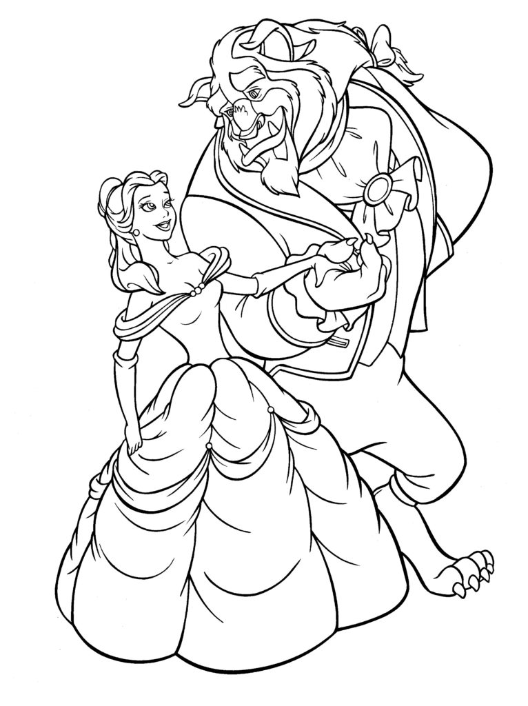 Disney Coloring Pages - Beauty and the Beast